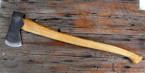 hand forged, Kentucky style axe 