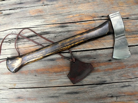 hand forged custom belt axe