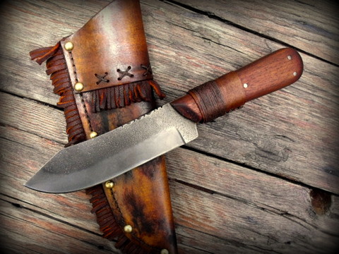 hand forged custom belt knife