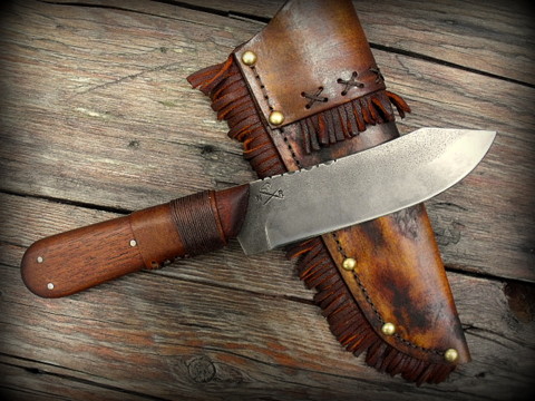 custom hand-forged hunting knife