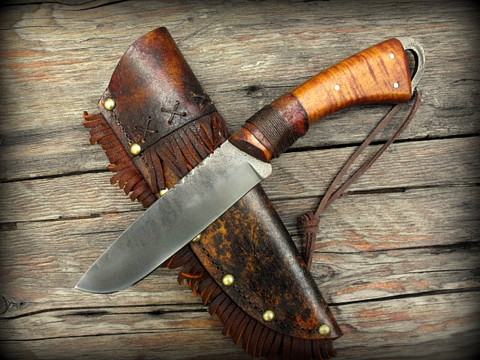 Hand-forged knife, Period frontier trade knife 