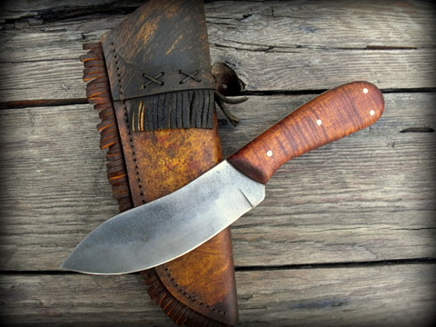 hand-forged frontier Nessmuk belt knife