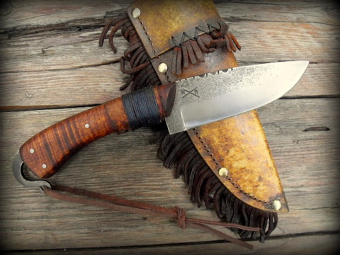 Hand-forged knife, Period frontier trade knife 
