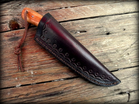 tooled leather sheath