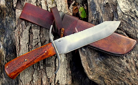 Mountain Man, Butcher Knife, Hand Forged Custom Knife by RLS Knives 