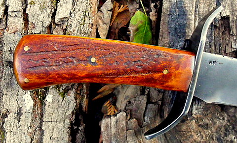 Mountain Man, Butcher Knife, Hand Forged Custom Knife by RLS Knives 