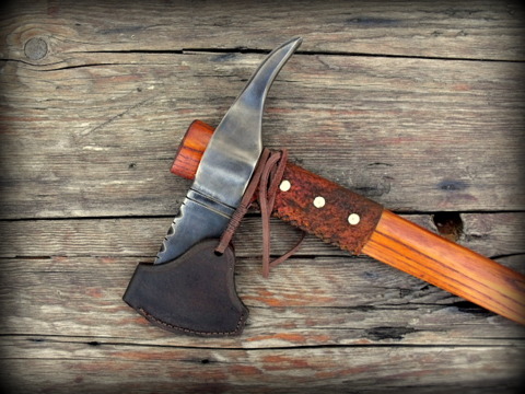custom tomahawk with sheath