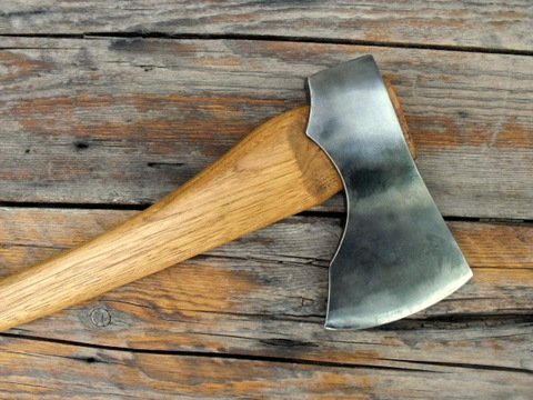 hand-forged custom axe