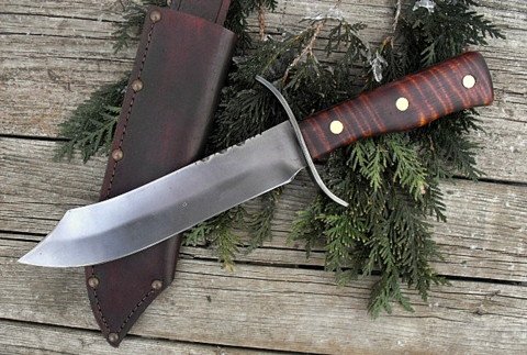 hand forged period bowie knife