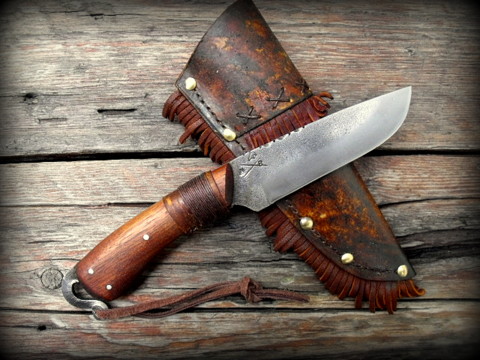period hand-made custom frontier belt knife