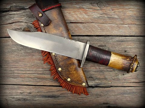 frontier style bowie knife