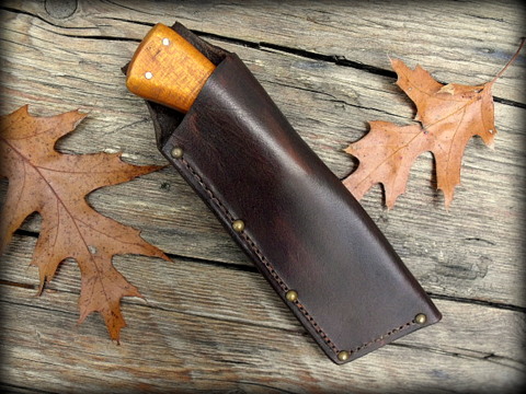 hand forged  cleaver with sheath