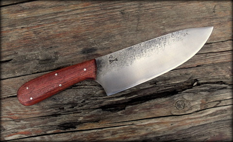 hand-forged traditional style, custom chef's kitchen knife.nife
