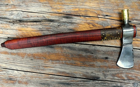 hand-forged custom pipe tomahawk