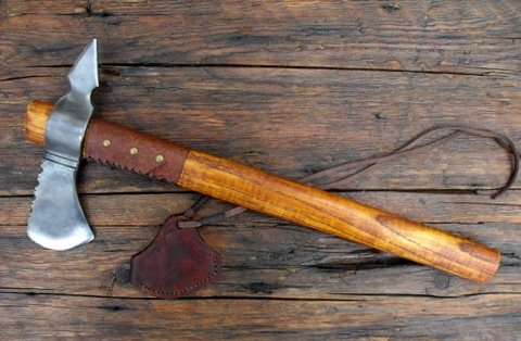 hand forged custom spike tomahawk