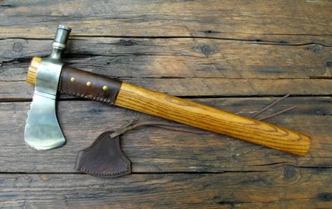 handforged custom French hammer poll tomahawk