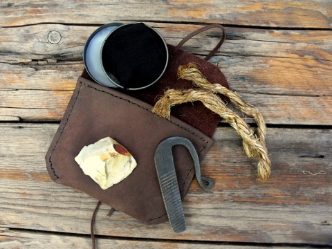 hand forged fire striker kit