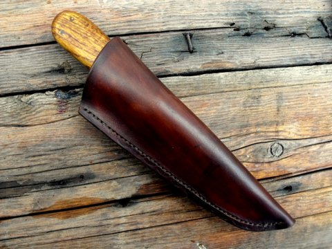 hand forged knife with sheath