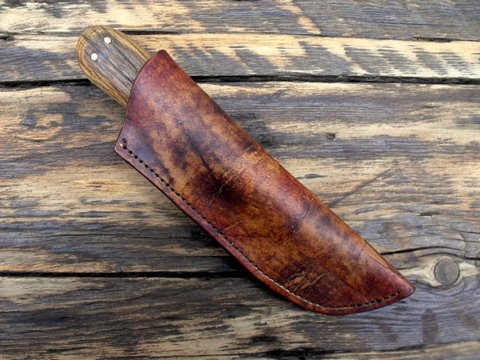 hand forged knife with sheath