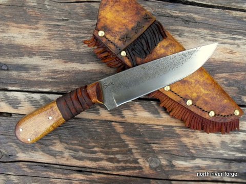 Hand-forged knife, Period frontier trade knife 