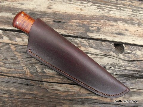 fur trade knife with a leather sheath