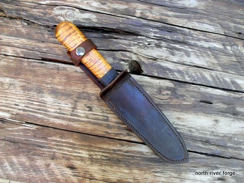 bowie knife in sheath