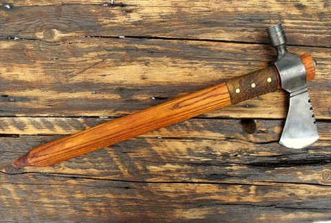 custom hand-forged pipe-hawk