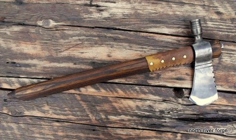 hand-forged pipe-axe