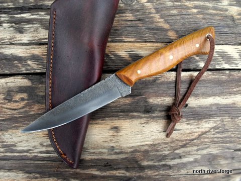  bird and trout knife with a leather sheath