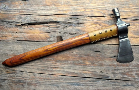 hand forged custom pipe tomahawk axe