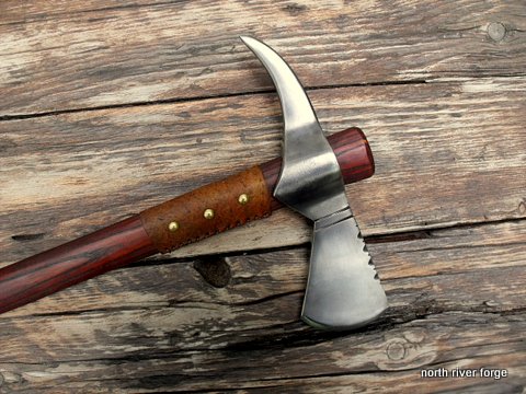 hand-forged native american spike tomahawk